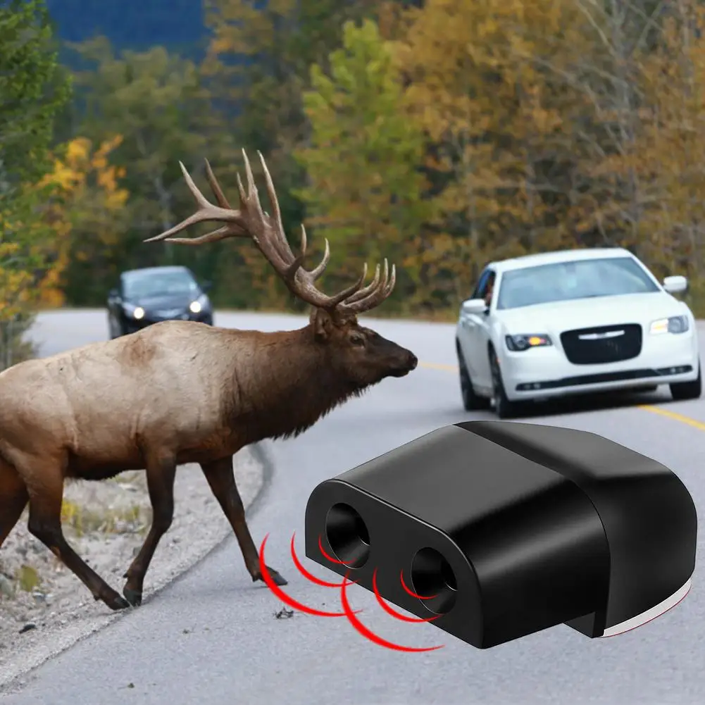 2PCS Car Deer Whistles Animal Alert Auto Warning Whistles System Alarm Double Construction Deer Device For Car Truck RV
