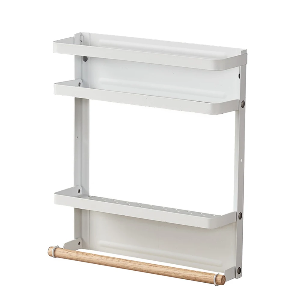 Магнитная стойка для холодильника с крючками приправ железная полка сверхмощный