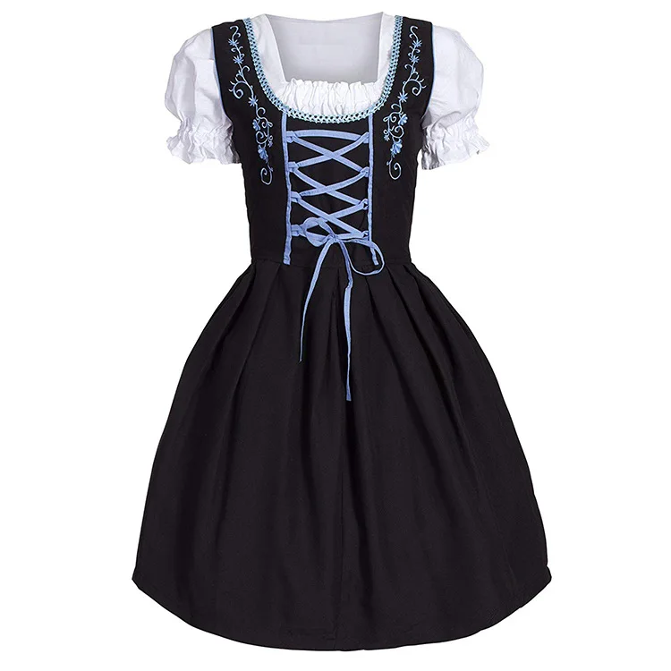 Robe Traditionnelle Élégante Dirndl Oktoberfest Femme Costume Bavaroise