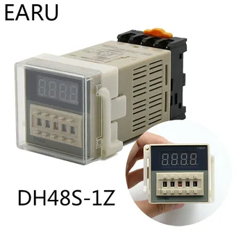 

DH48S-1Z Digital LED Programmable Timer Time Relay Switch DH48S 0.01S-99H99M DIN RAIL AC110V 220V DC 12V 24V with Socket Base