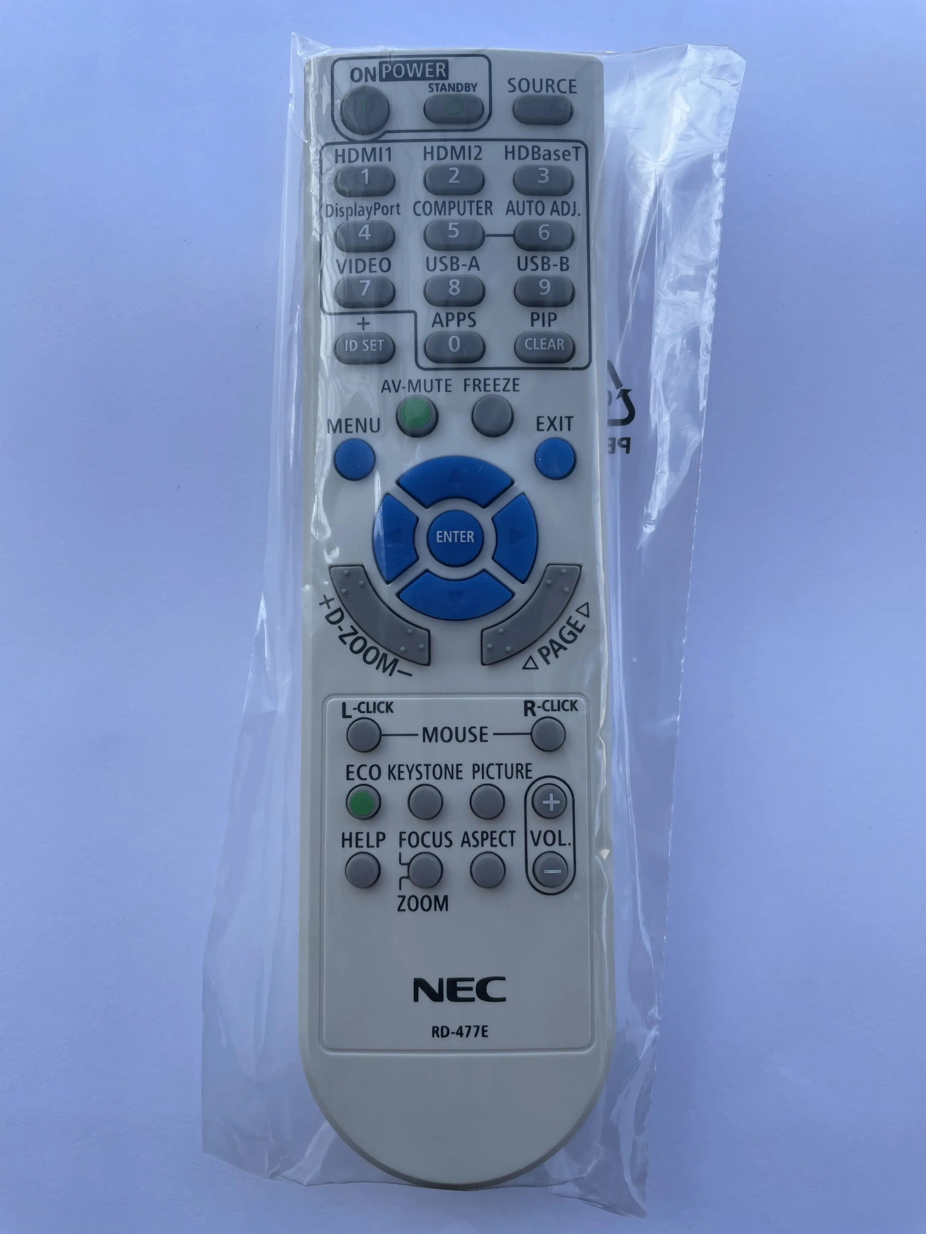 BRAND NEW original RD477E REMOTE CONTROL for NEC projector