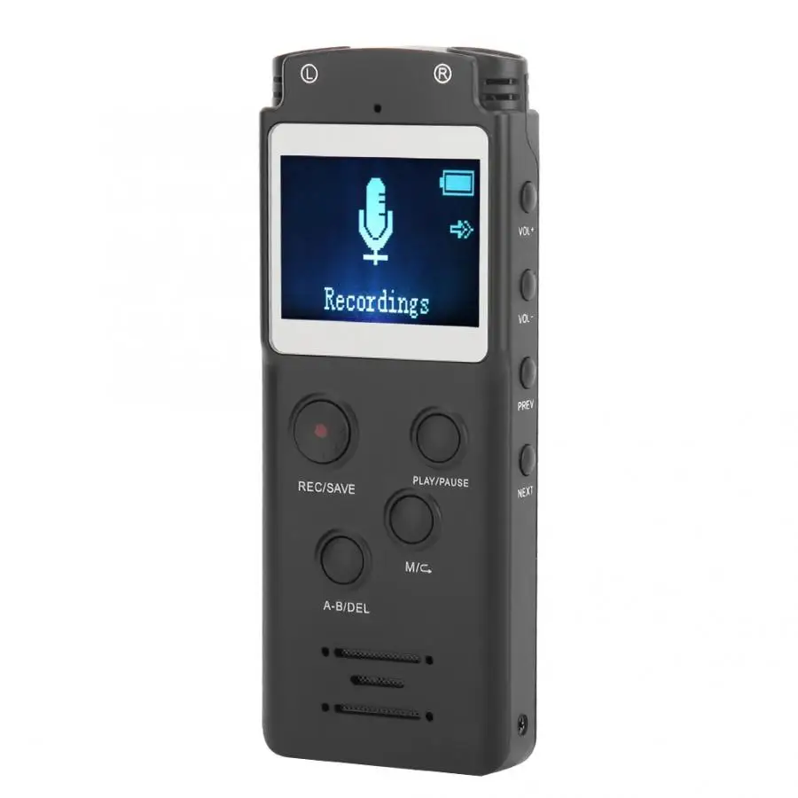 Registratore vocale HIFI 8 Гб Профессиональный портативный аудио рекордер Диктофон поддержка внешних 64 ГБ TF карта