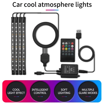 

RGB LED Strip Light For Chevrolet Cruze Aveo Lacetti Tahoe Niva Captiva Spark Orlando Lanos For Infiniti FX35 FX37 FX50 Q30 Q50 G25 G35 G37 QX4 QX60 QX56 QX70 FX I30 Decoration Atmosphere Lamps Car Interior Light