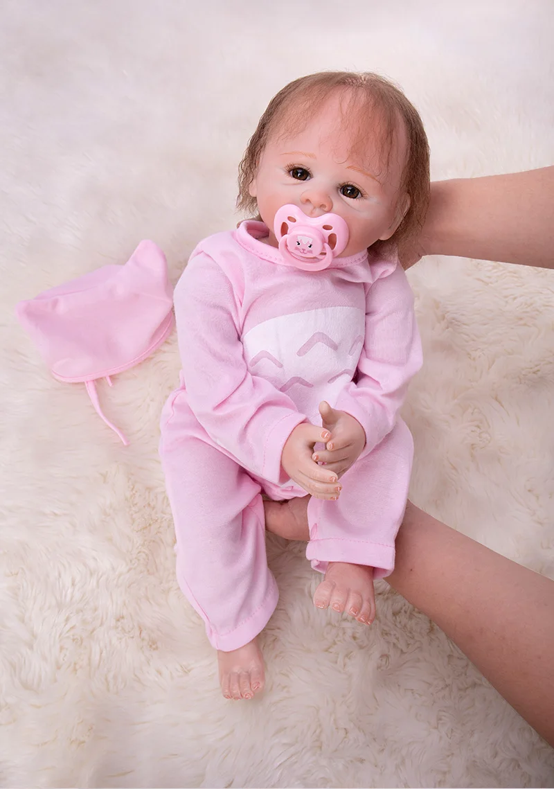 OtardDolls Bebe Reborn Dolls 18 дюймов Reborn Baby Doll мягкая виниловая силиконовая кукла для новорожденных куклы живой детский подарок