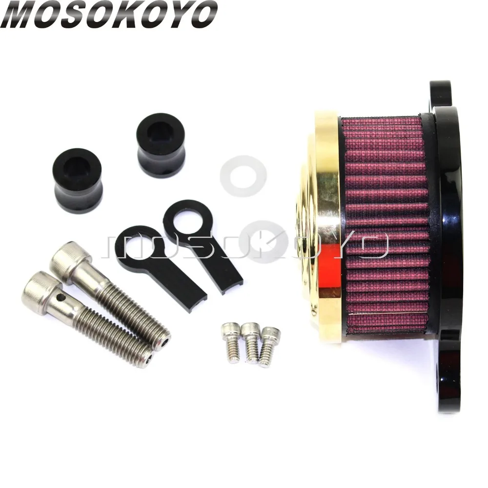 Brass Rough Craft Air Filter Motorcycle High-Flow Air Cleaner Intake Kit For Harley XL Sportster 883 Iron 1200 Seventy-two 04-18