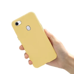 Fashionable Slim TPU Silicone Phone Case - Soft Protective Cover for OPPO F7 (Yellow)