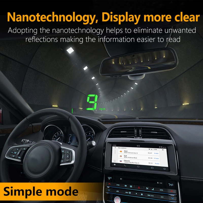 HUD 3.5 ġ GPS ڵ   ÷ ӵ ˶ ħ    ӵ, HUD via GPS  ڵ HUD ÷