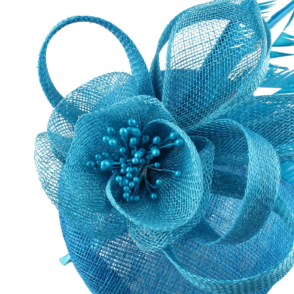 Sinamay 4 слоя волос millinery Вуалетка шляпа повязка цветок свадебный головной убор торжественное платье свадебный головной убор Высокое качество