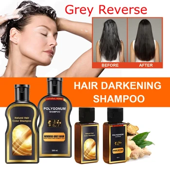 

30/200ml Hot Natural Fast Hair Dying Shampoo Ginger Hair Dye Permanent Black Hair Shampoo Women Men Gray Hair Removal Hair Care