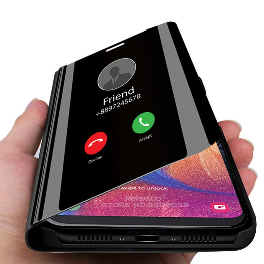

mirror flip case for samsung a20e 2019 coque cover for samsung galaxy a10 a20 a20e a30 a40 a40s a50 a60 a70 a80 a90 stand case
