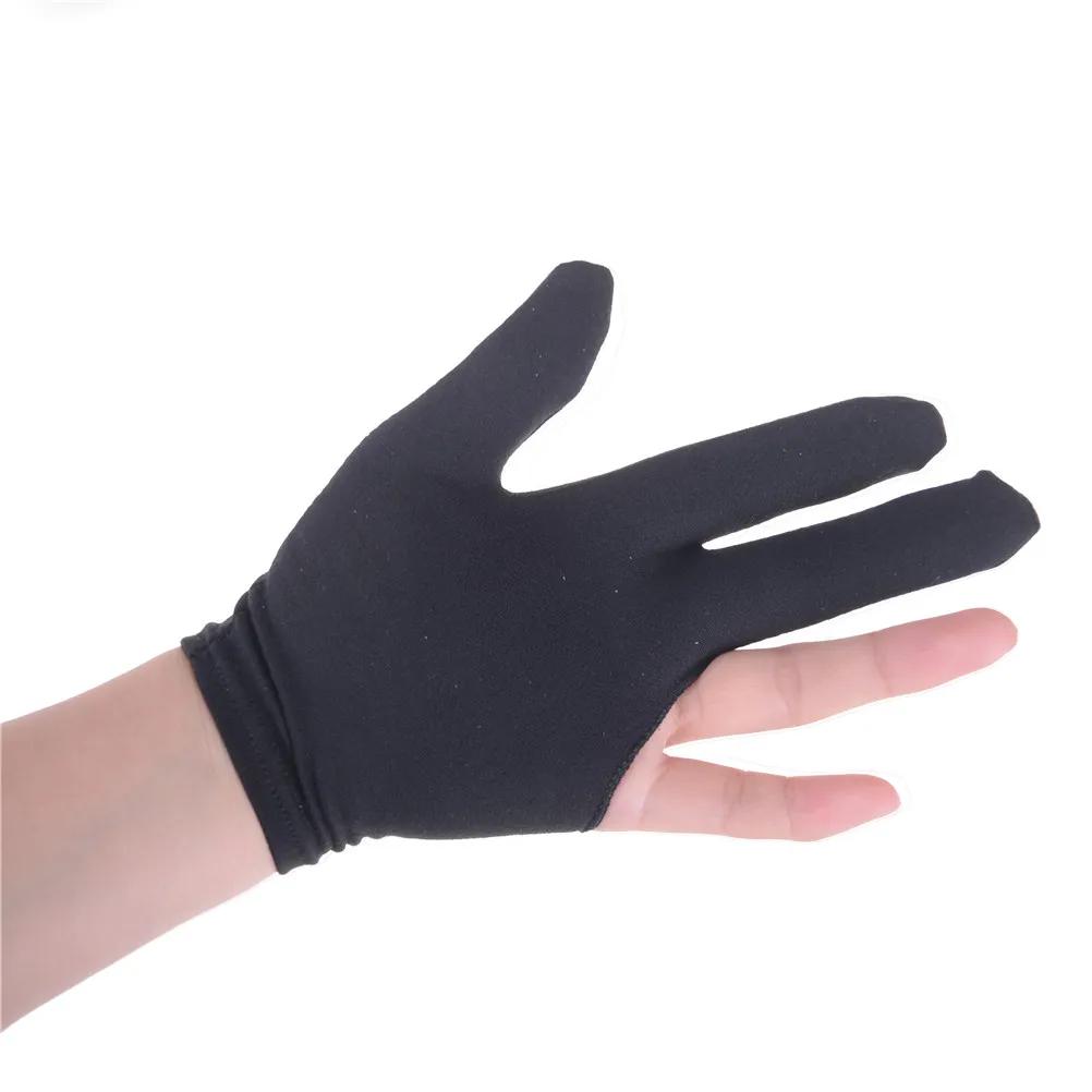 10Pc Professional Spandex Snooker Left Hand Open Three Finger Glove Billiard Cue Glove Pool High Qulity