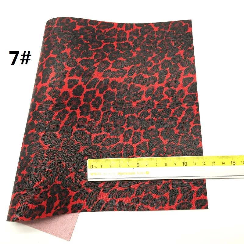 7 1 шт. 21X29 см Lepard напечатанная искусственная ткань, синтетическая кожа листы для изготовления луков LEOsyntheticoDIY T339 - Цвет: 7