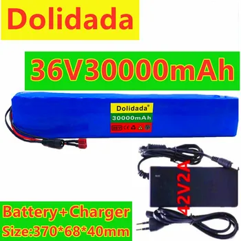 

2020 new high power 36V battery 10S4P 30Ah 18650 battery pack 800W 42V 30000mAh for Ebike electric bicycle with BMS+charger