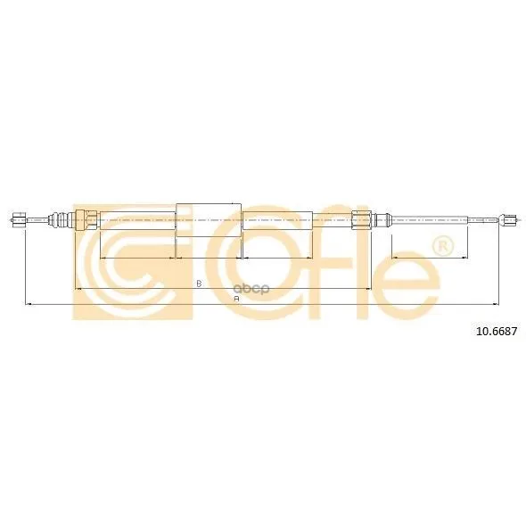 Трос Стояночного Тормоза Задн Renault Megane(Ii) All Sw 03- Cofle арт. 10.6687