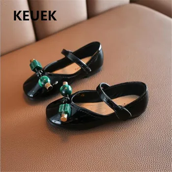 

New Children Leather Shoes Girls Fashion Candy Soft bottom Princess Dance Shoes Baby Toddler Flats Breathable Kids Dress 04
