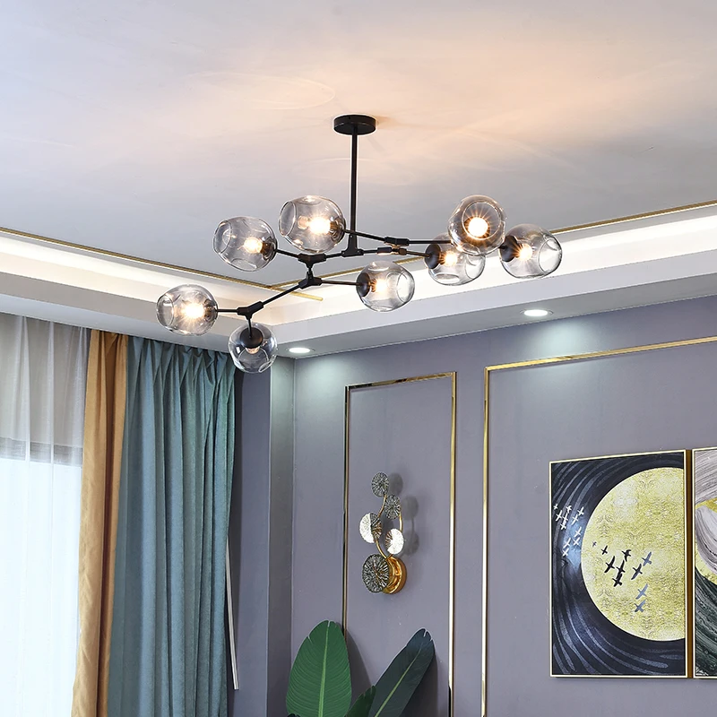 Nordic LED Chandelier Lighting for Home Living Dining Room E27 LOFT Pendant Lamp Hanging Lamp Bedroom Decor Indoor Light Fixture dining room lights