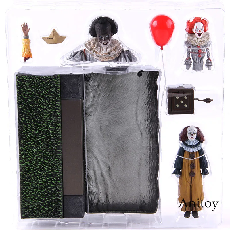 NECA Stephen King's It Pennywise набор аксессуаров ПВХ клоун Pennywise фигурка Коллекционная модель игрушки - Цвет: A no colorful box