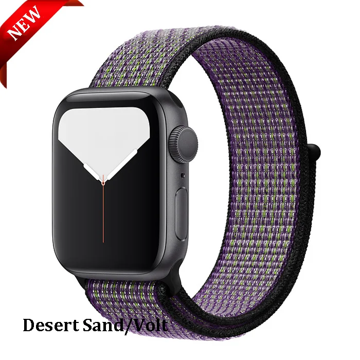 Desert Sand Volt Ремешок для apple watch 44 мм 40 мм apple watch 5 4 iwatch band 5 4 42 мм 38 мм спортивный нейлоновый браслет аксессуары для часов - Цвет ремешка: Desert Sand Volt