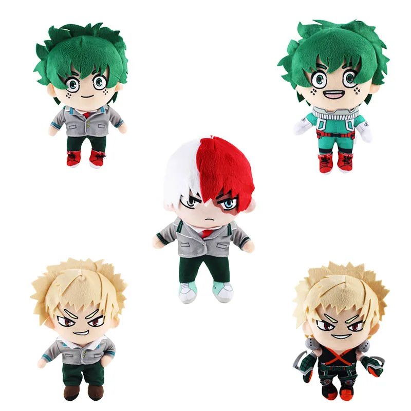 20 см 5 шт./лот My Hero Academy плюшевые игрушки izku Midoriya Todoroki Shoto Katsuki Bakugou мягкие набивные из аниме куклы подарок для детей