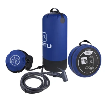 

11L shower water bag foldable pressure Portable Hiking Climbing Shower With Foot Pump For Outdoor Camping Travel