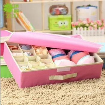 

Two in one multifunctional underwear storage box non-woven bra underwear socks finishing box