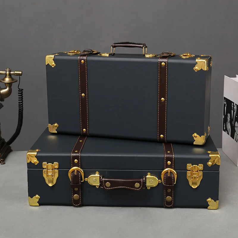 Luxury Vintage Trunk Travel Hand Big Suitcases Leather Luggage