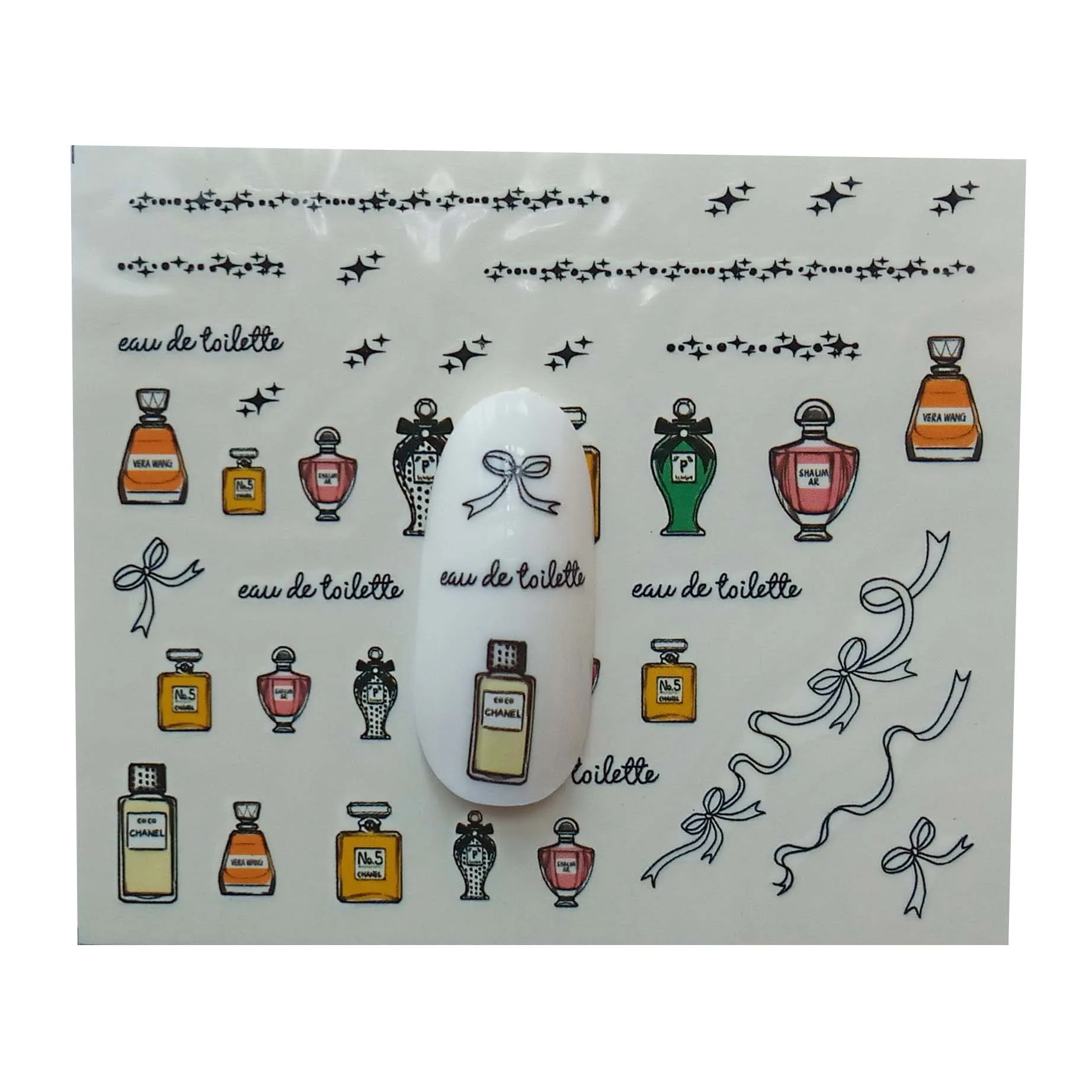 

B06 Nail Art Tips Decorations Decals Nail Sticker Feathe DIY Manicure Slider Embossed Adhesive 3pcs