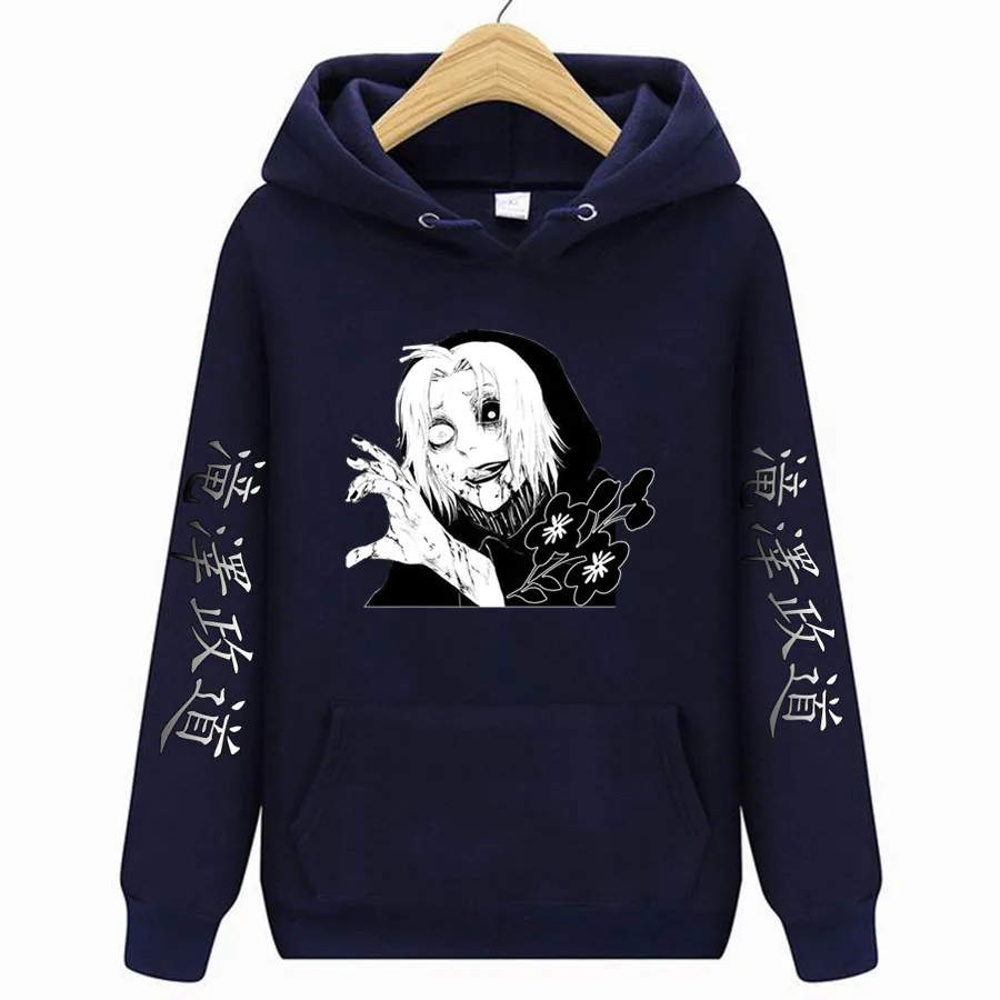 

New design Japanese animation horror figure print large loose men and women lovers' clothes European and American street style