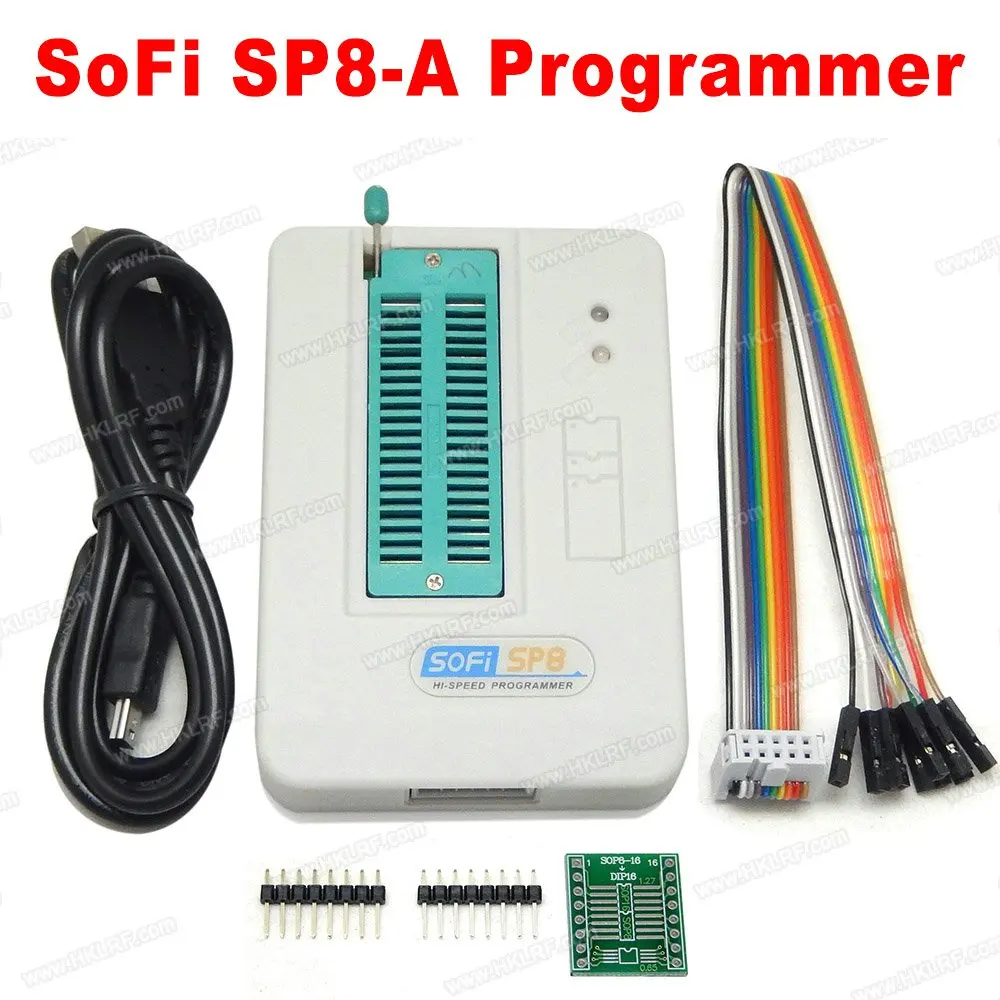 SOFI SP8-A/SP8-B программист+ 4 адаптера высокоскоростной USB программист(93/24/25/BR90/flash eeprom) более 5000 чипов - Цвет: SP8-A Programmer