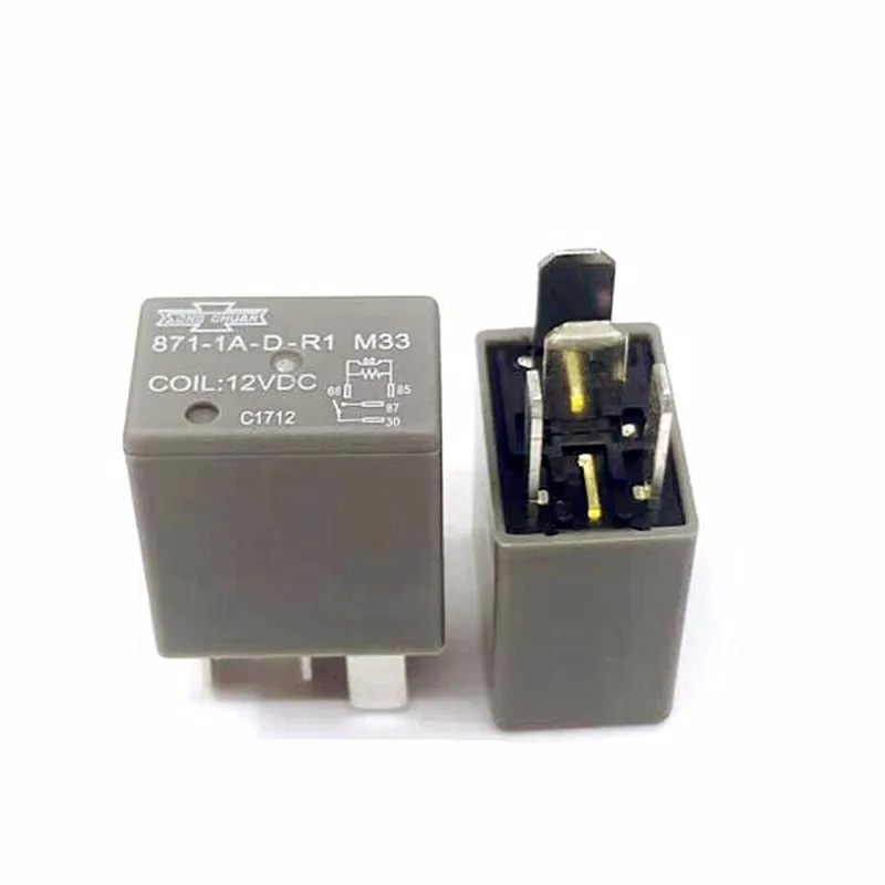 

HOT NEW relay 871-1A-D-R1 M33 871 1A D R1 M33 8711ADR1M33 12VDC DC12V 12V 4PIN auto relay