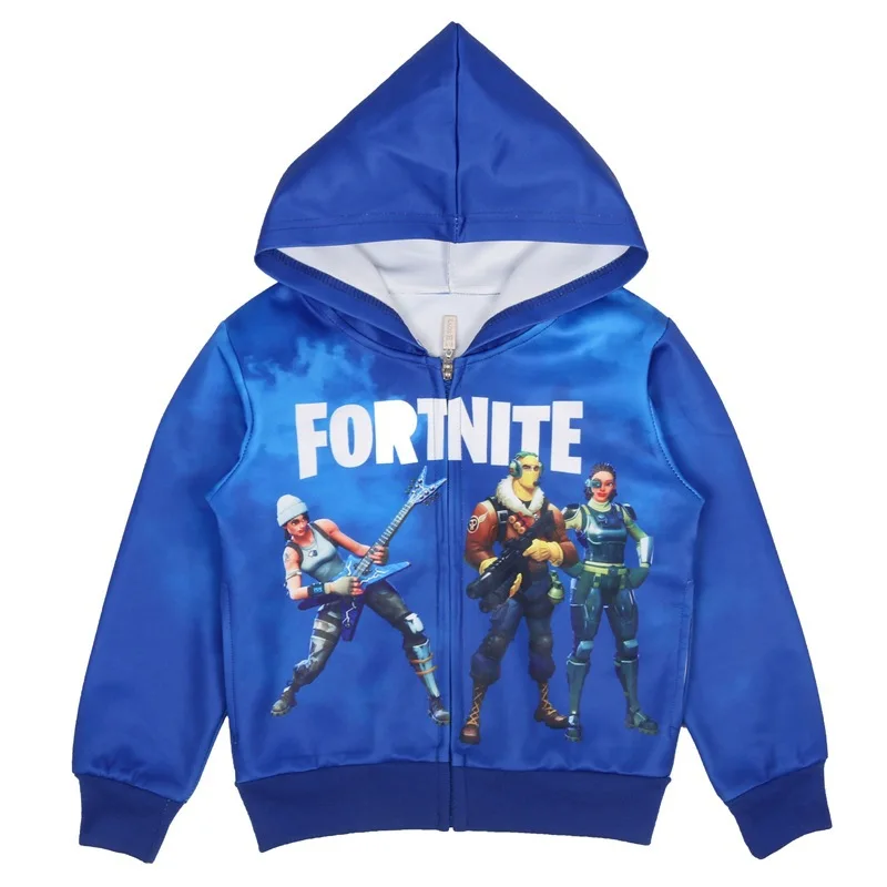 Foreign Trade Hot Selling Cartoon Ribbed Pattern BOY'S Zipper Shirt Large CHILDREN'S Jacket Cardigan Teenager Europe And America