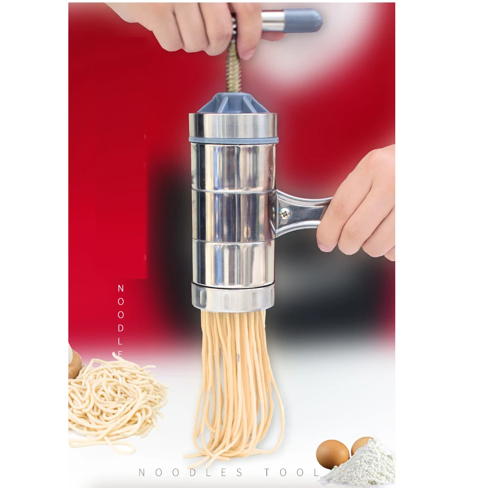 

Noodle Maker Household Manual Stainless Steel Pressing Machine Kitchen Tool Hollow Noodle Machine Handmade Noodle Machine