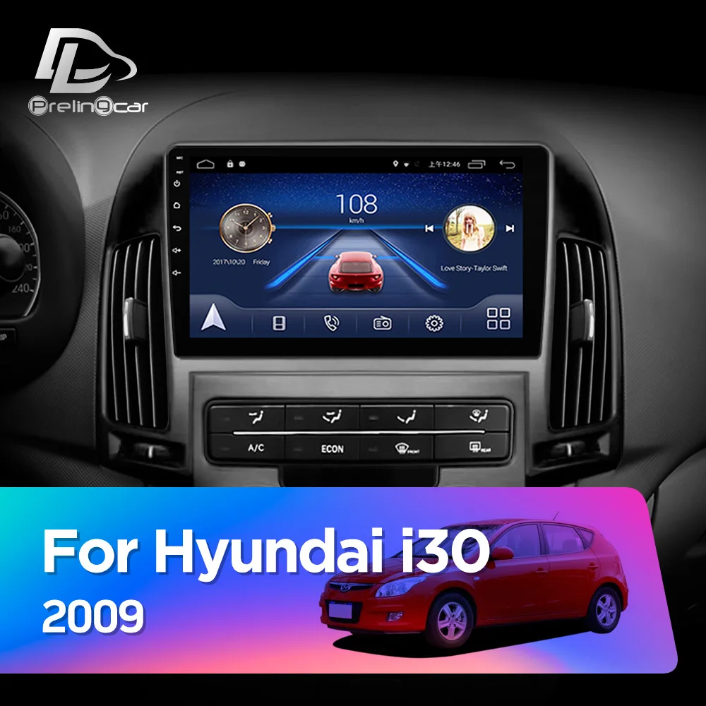 Android 9.0 System Car IPS Touch Screen Stereo For HYUNDAI I30 Automatic air conditioning player Stereo