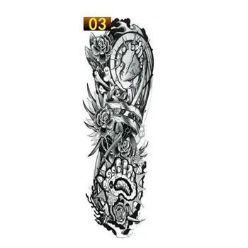 

1PCS Full Arm Flower Tattoo Sticker Waterproof Temporary Tattoo Sleeve Men Women Body Paint Water Transfer Fake Tatoo Sleeve