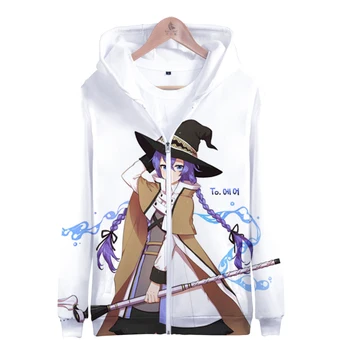 

hot sale mushoku tensei 3D zipper jackets for kids Harajuku high quality hip pop autumn warm men/women outwear 3D zipper jackets