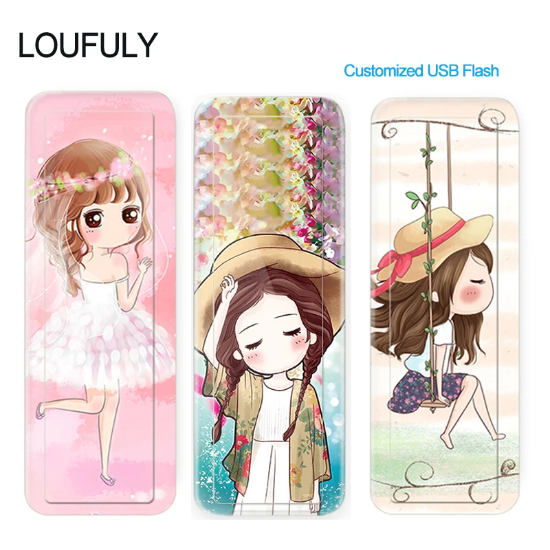 Customized Pen Drive 32GB 64GB 128GB USB Flash 4GB 16GB Pendrive 8GB Personalizado U Stick Disk Gift For Girl Wedding | Компьютеры и