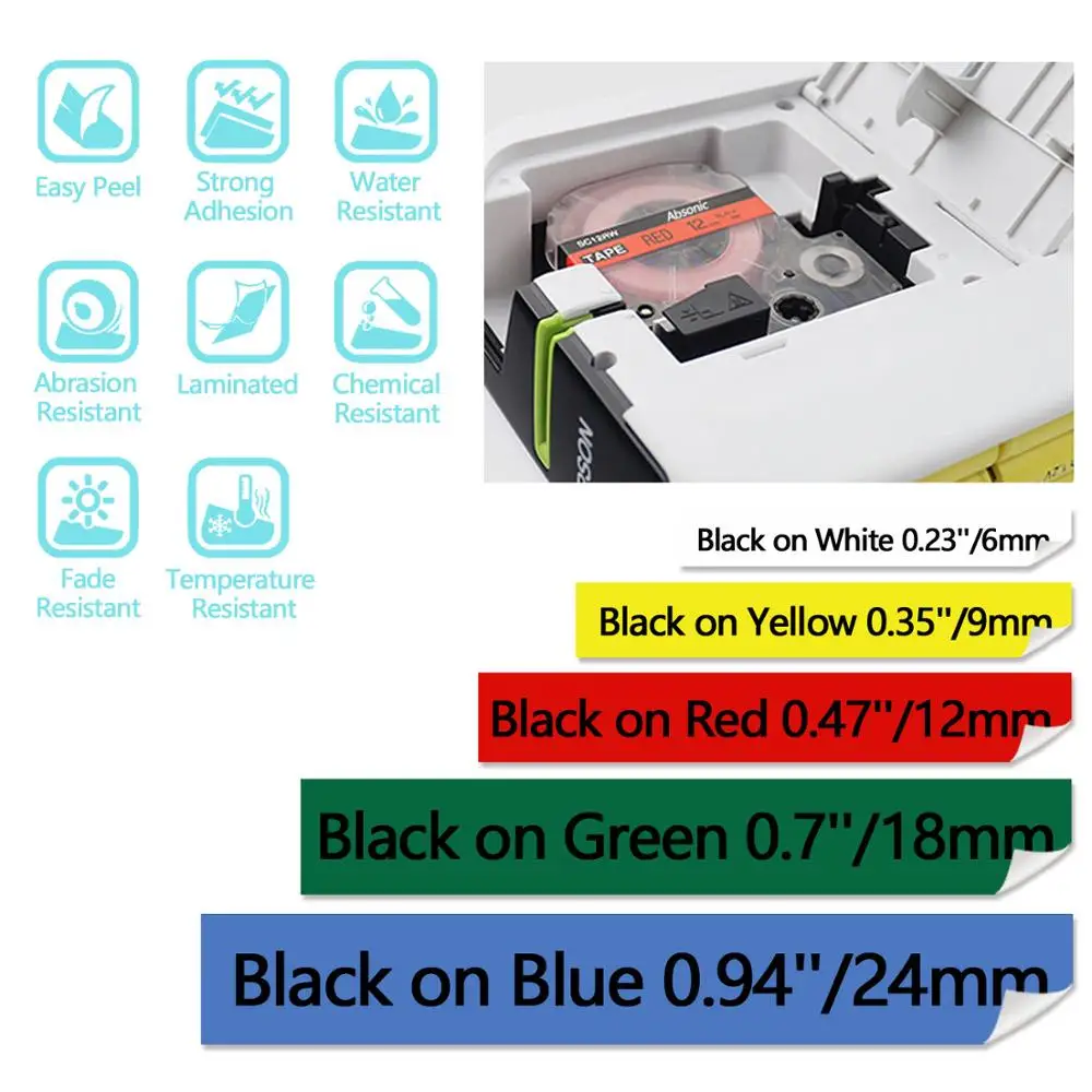 UniPlus SC18GW LC 5GBP Labelmaker 18 мм для принтера ярлыков King Jim Epson|Ленты принтеров| |