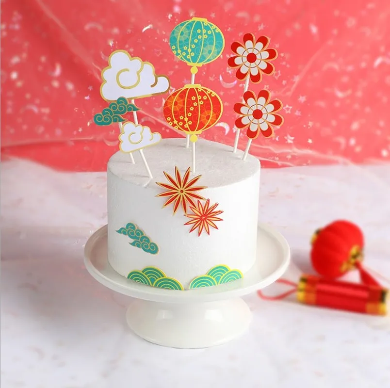 New Year Cake Topper Merry Christmas Marks Happy Party Personality DIY Home Decorations | Дом и сад