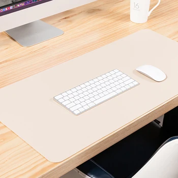 

Multifunctional Large Office Desk Pad Non-Slip PU Leather Keyboard Mouse Pad Mat Waterproof Dual-Side for Office Home @M