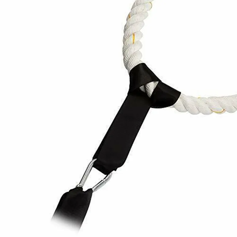 Battle Rope Anchor Strap Kit 2 Nylon Straps 1 Metal Carabiner Protect Crossfit for Rope Undulation Training Workout Fitness 2