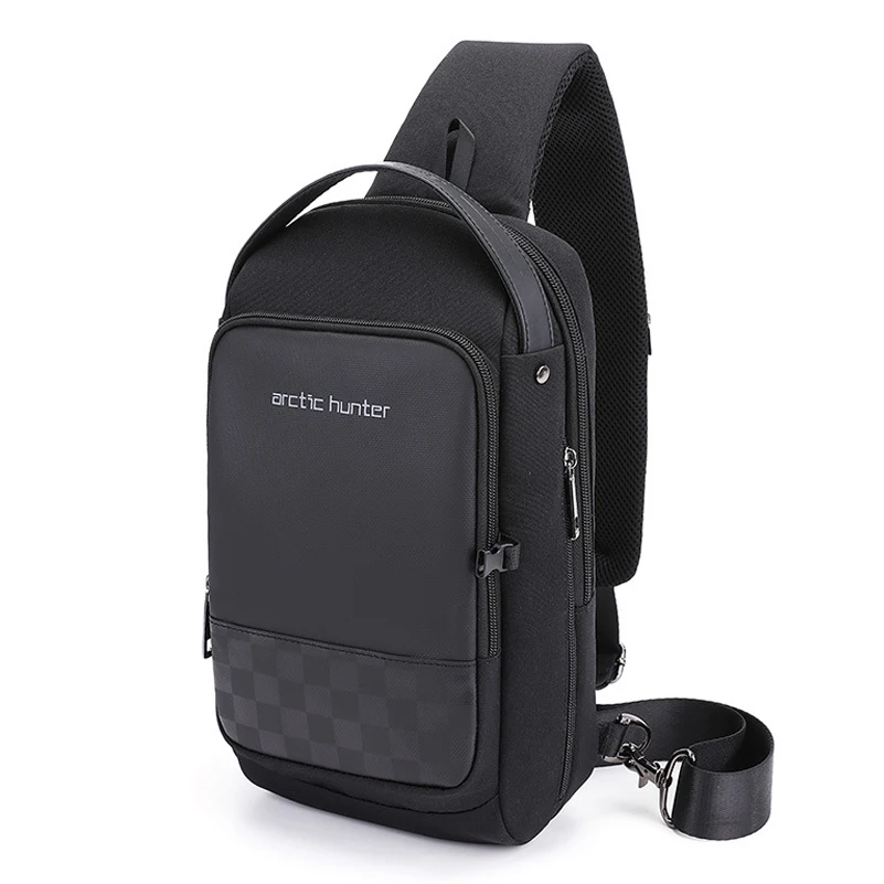 

2019 New Retro Shoulder Bag men's Messenger Bag Multi-function Outdoor Leisure Charging Chest Bag