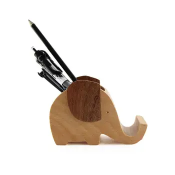 

Elephant Pen Cup Pencils Holder With Cell Phone Stand Tablet Desk Bracket Organiser Box For iPad iPhone Smartphone Stationery