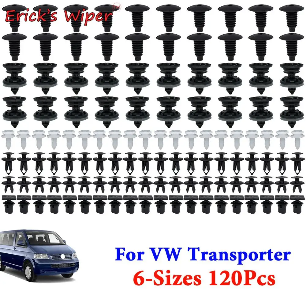Ener'S Wiper 120X Car Door Trim Panels Clips Auto Body Push Pin Rivet Interni Tetto Tappeto Fermo Per Vw Transporter T4 T5 T6