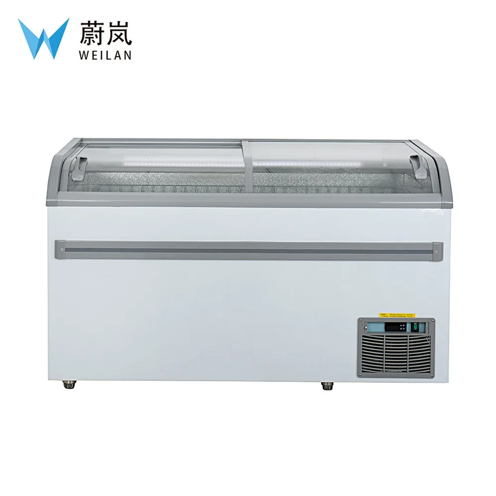 

Commercial combined island freezer showcase for meat and frozen food