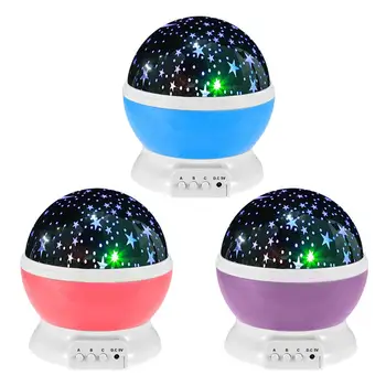 

LED Star Sky Projection Lamp LED Night Light Projector Luminaria Moon Novelty Table Lamp Battery USB Light for Children