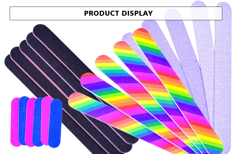 Двусторонняя пилка для ногтей, Профессиональный лак для ногтей, шлифовальные буферные полоски, маникюр с полировкой, инструменты