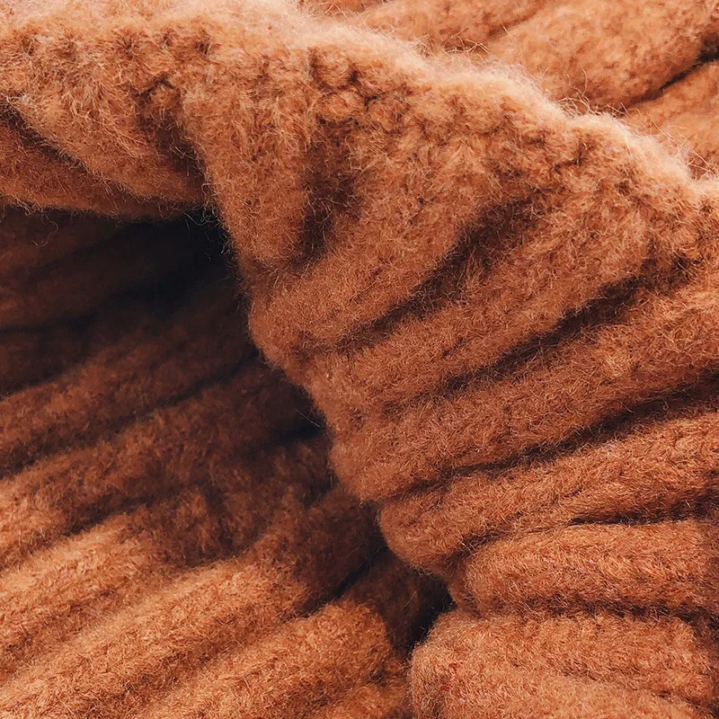 New trend hat wool hat Korean version of the wild outdoor thick warm knitted hat pure color twist hat