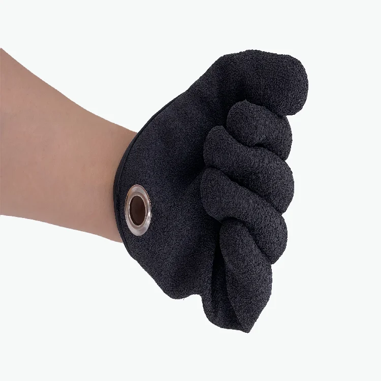 Fishing gloves catch fish stab proof anti slip gloves PE dipped gloves