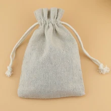 100 piezas de bolsa de regalo de embalaje de bolsas de joyas maquillaje boda fiesta de embalaje del producto de tela cordón Vintage arpillera bolsas