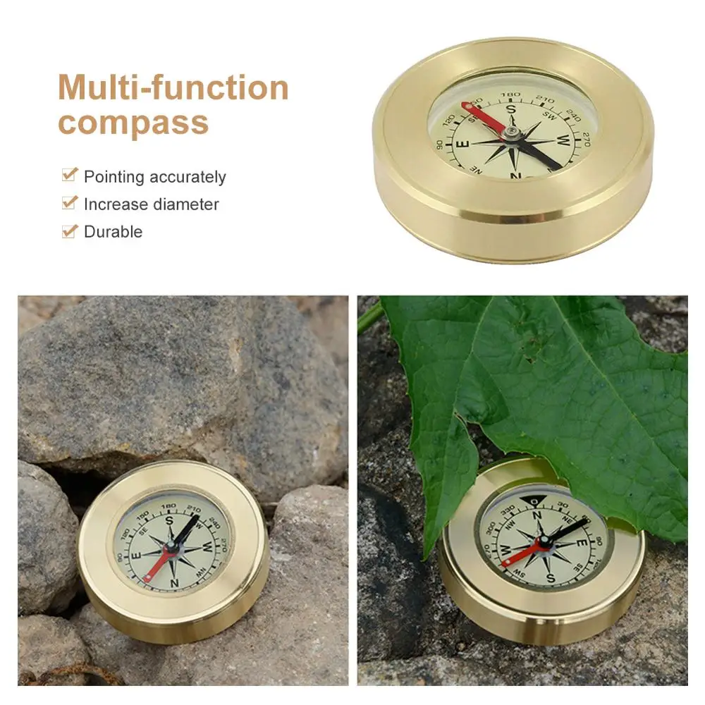 

Outdoor Tool Camping Hiking Pocket Brass Compass Portable Compass Navigation for Outdoor Activities